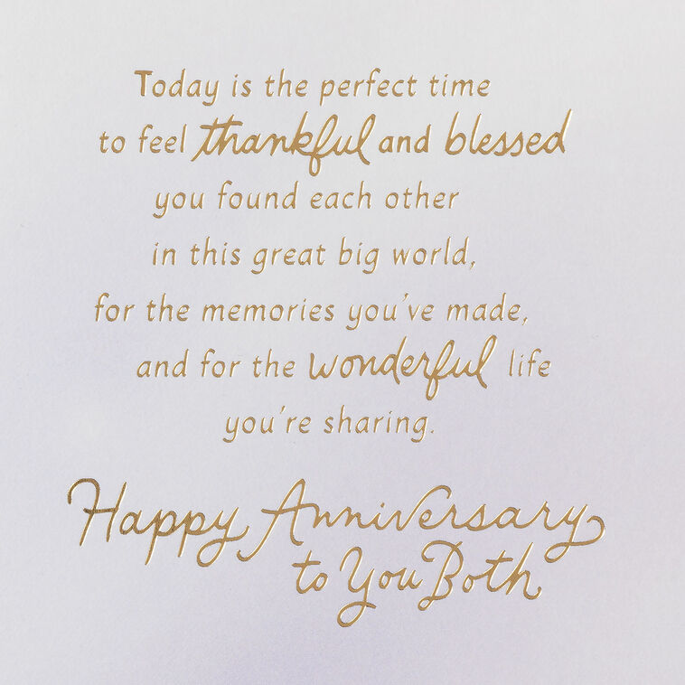 Heart on Purple Anniversary Card for Couple  image number 2