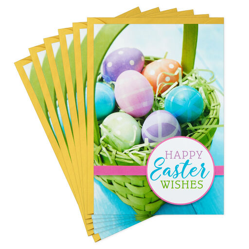 Basketful of Colorful Eggs Easter Cards, Pack of 6, 