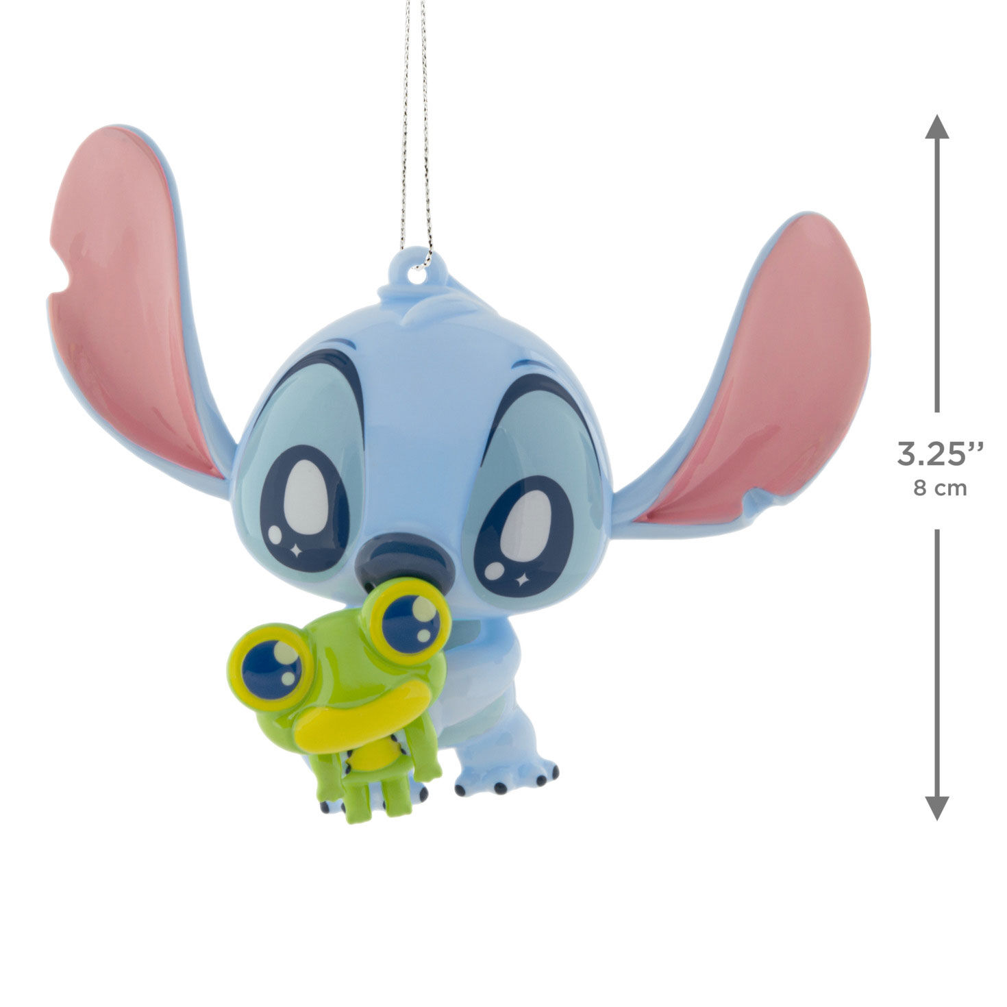 Disney Stitch With Frog Christmas Ornament measurement image number 3
