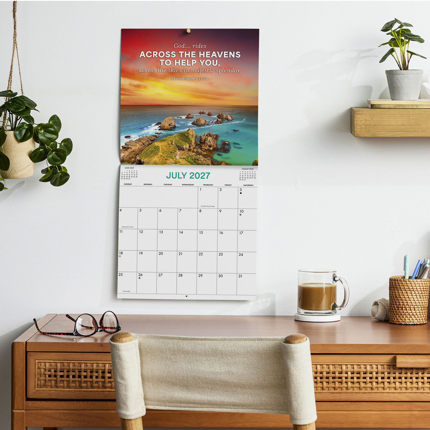 The Heavens Nature 2027 12-Month Wall Calendar in use image number 5