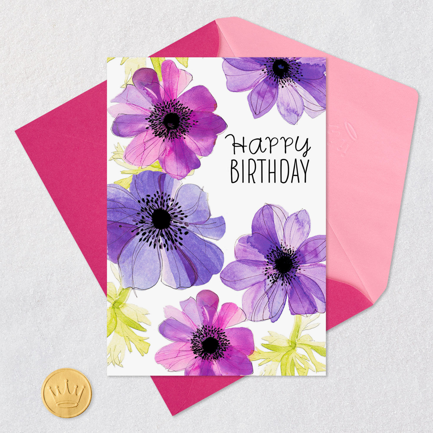 Wishing You Every Beautiful Thing Birthday Card Card Front with Envelope and Gold Seal image number 5