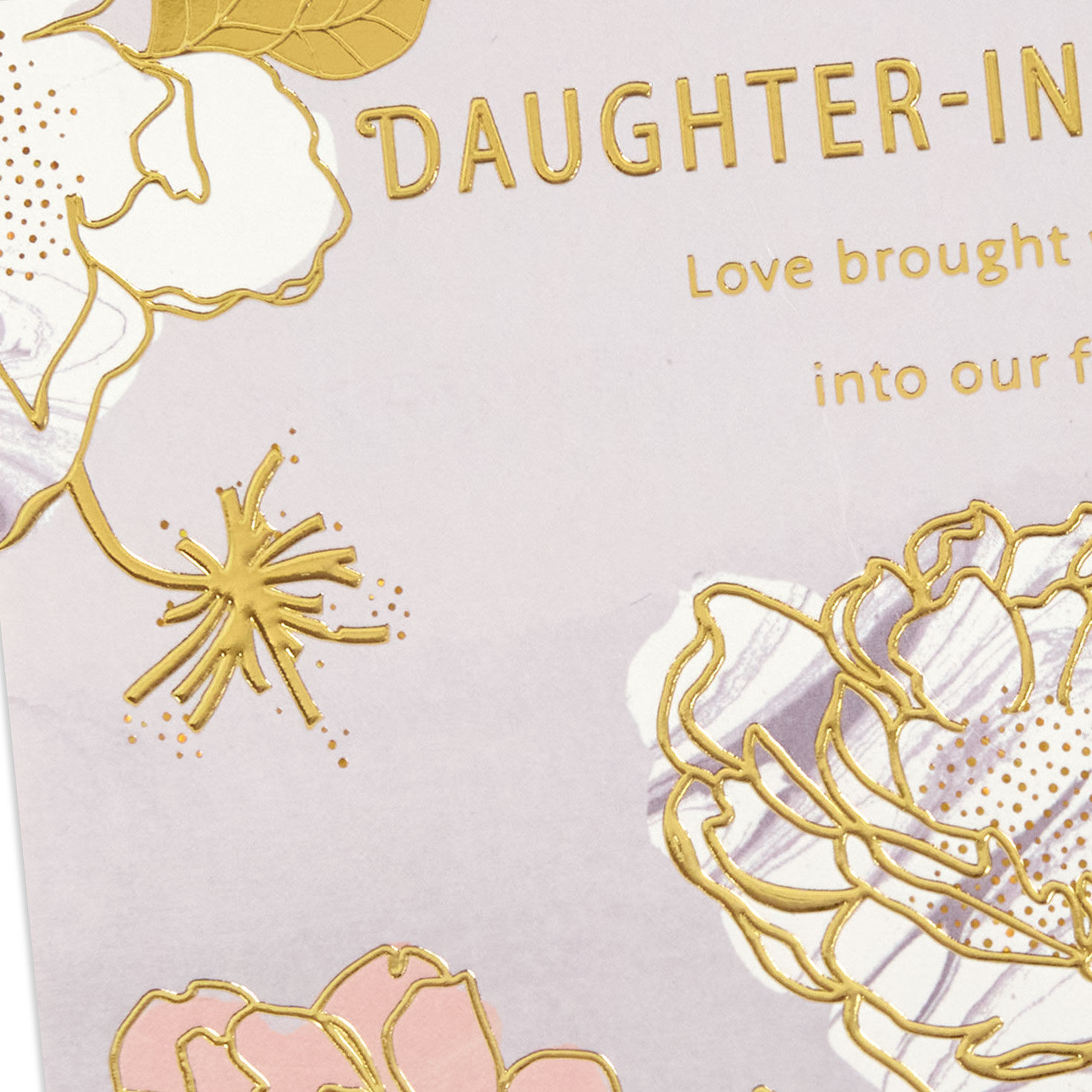 Pink and White Flowers Daughter-in-Law Mother's Day Card Card Front Detail image number 4