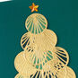 Elegant Green Tree Boxed Christmas Cards Pack closeup front view image number 5