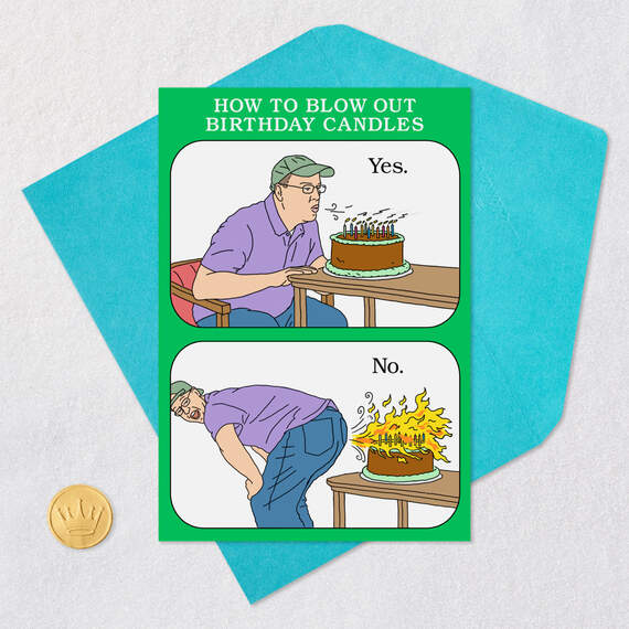 Blow Out the Candles Funny Birthday Card, , large image number 5