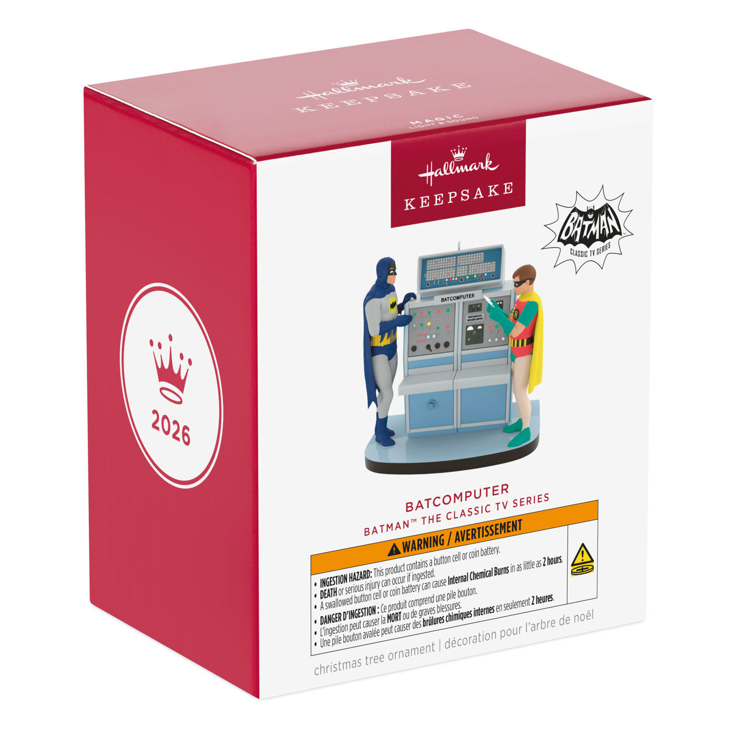 Batman and Robin at Old Computer Keepsake Ornament Package Front image number 7