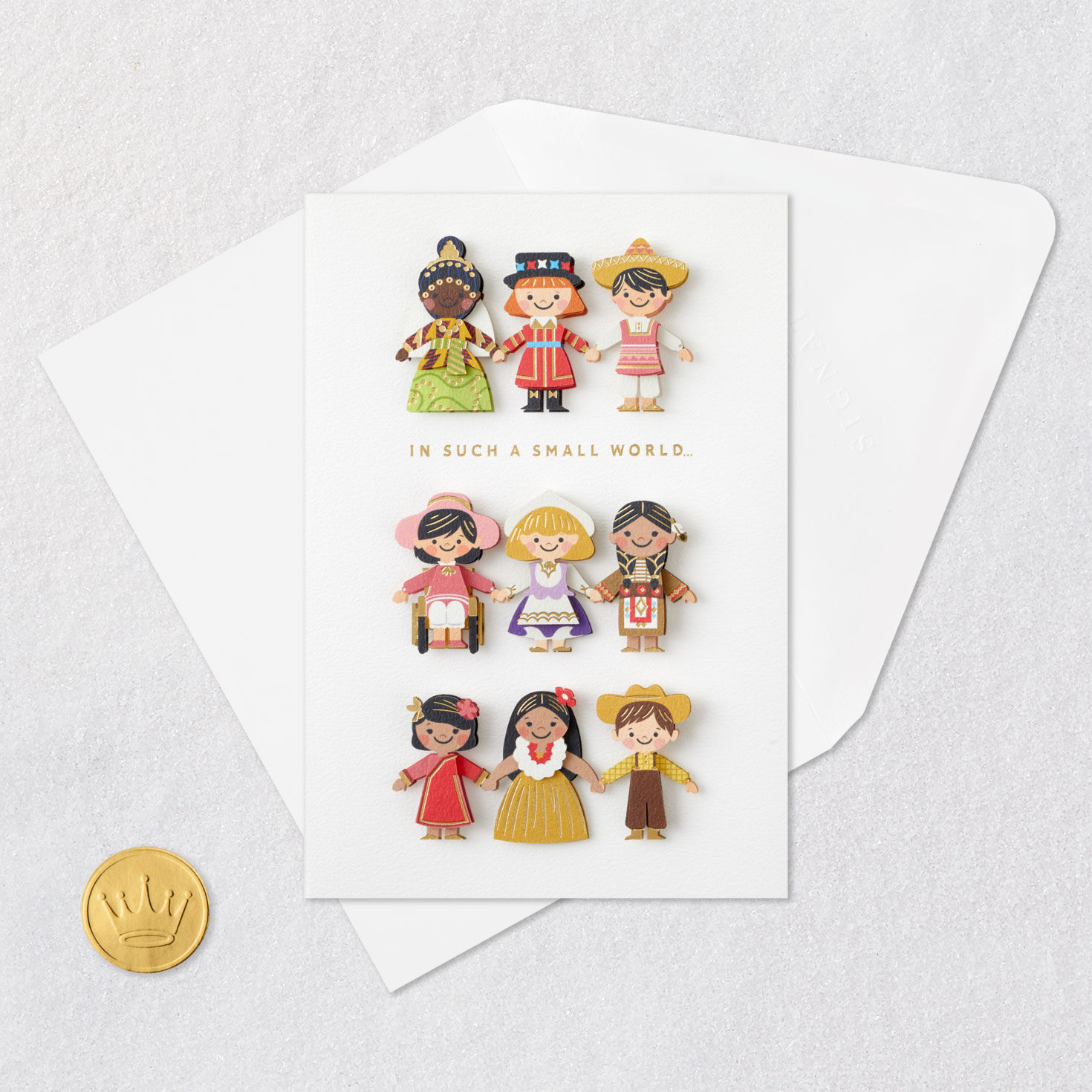 Disney It&rsquo;s a Small World Thinking of You Card, , large image number 5