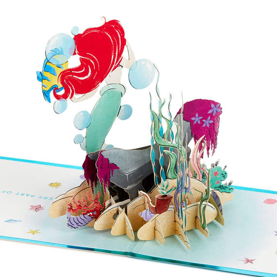 Disney The Little Mermaid Wishing You Happiness 3D Pop-Up Card, , large image number 4