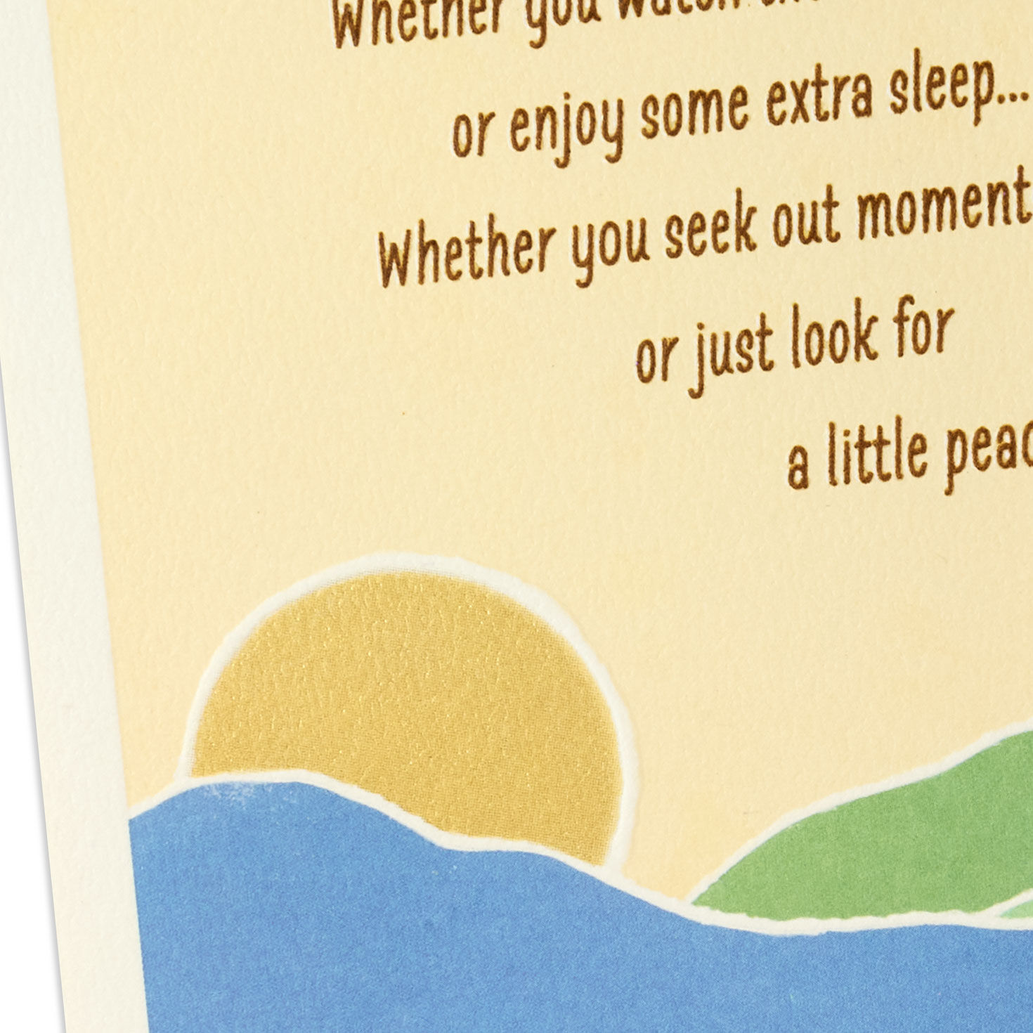 Sunset Mountain Lake Encouragement Card Card Front Detail image number 4