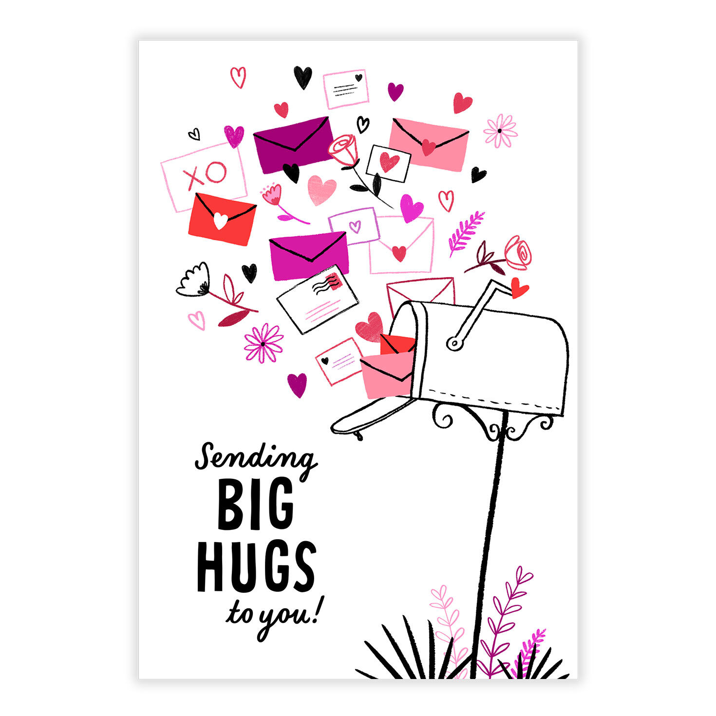 Heart Letters Mailbox Personalized Valentine's Day Card front image number 2