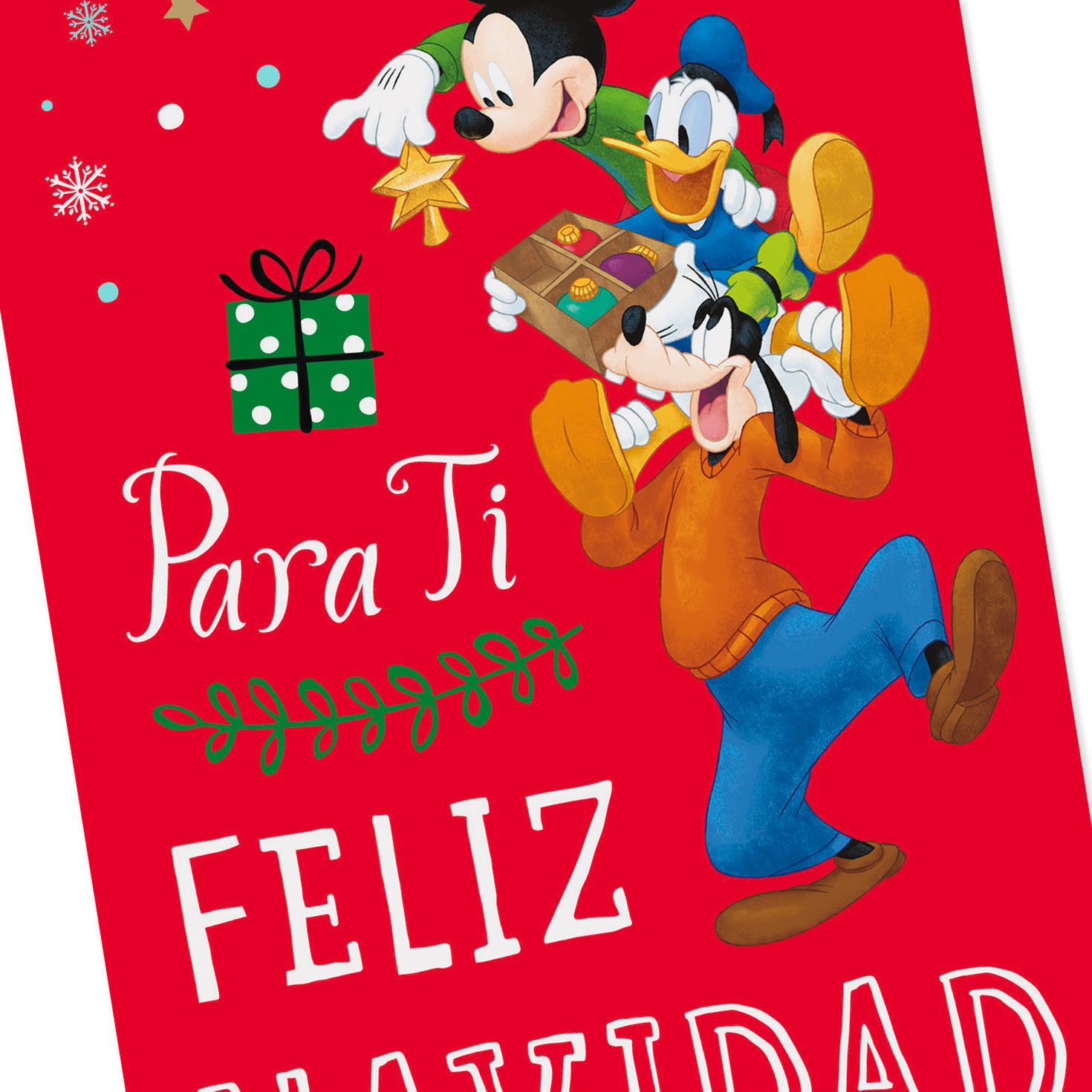 Disney Mickey Mouse Spanish Gift Card Holder Christmas Card Card Front Detail image number 4
