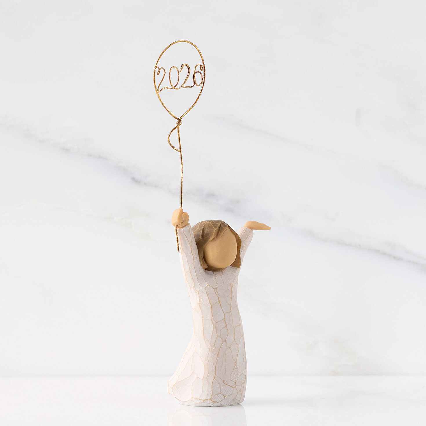 Figure Holding A 2026 Balloon Figurine  image number 3