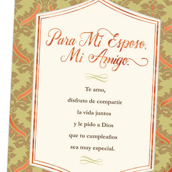 Husband and Friend Spanish-Language Religious Birthday Card, , large image number 4