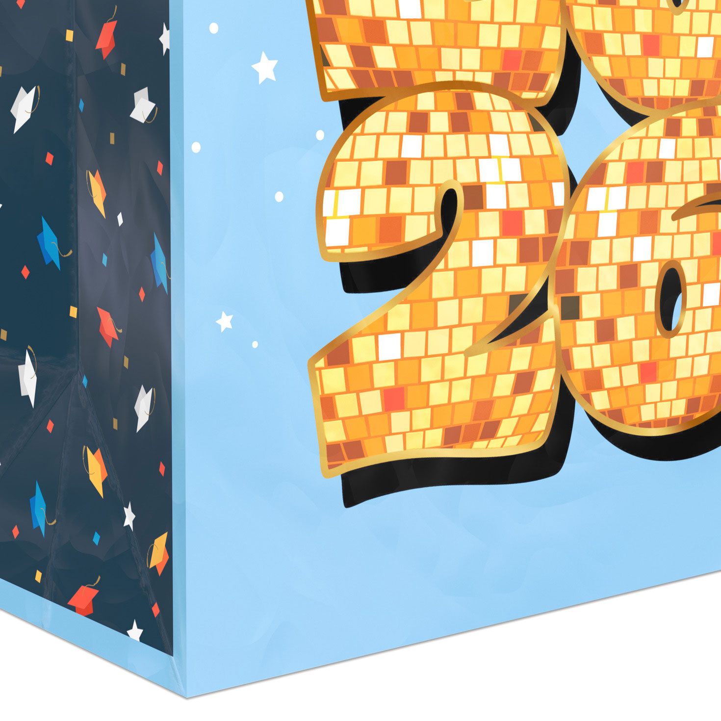 Gold Disco-Ball 2026 With Grad Cap Gift Bag Base/Side Detail image number 5