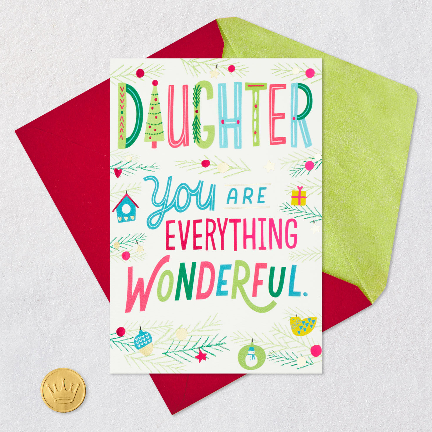 You Are Everything Wonderful Christmas Card for Daughter, , large image number 5