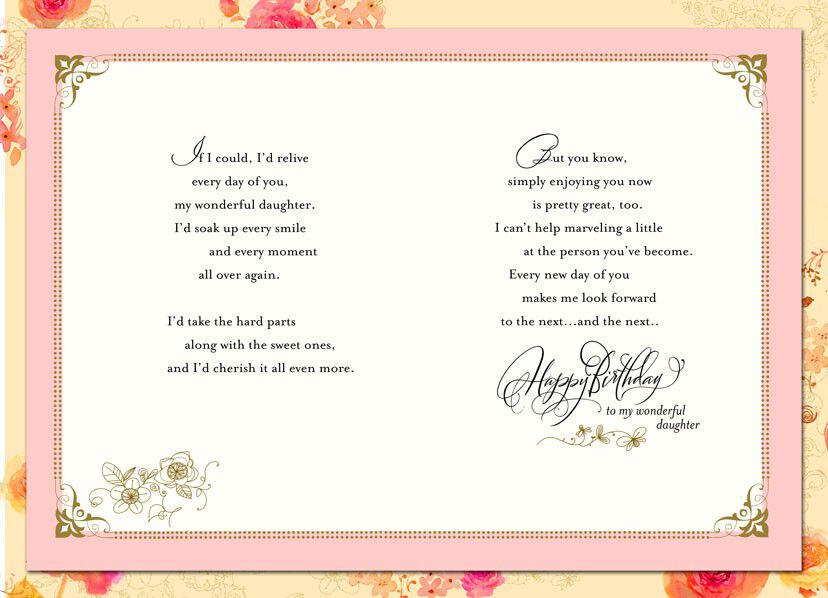 Little Girl to Young Woman Birthday Card