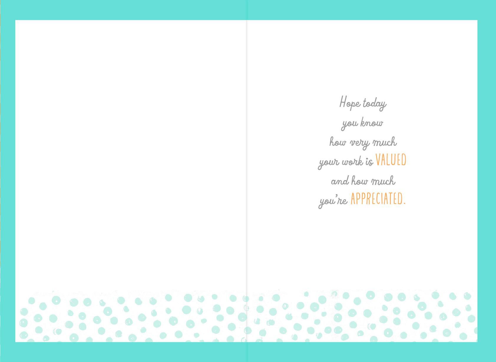 All Your Hard Work Admin Professionals Day Card