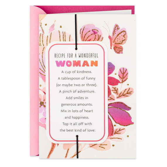 Recipe for a Wonderful Woman Birthday Card for Her