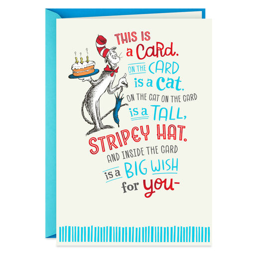 Dr. Seuss™ The Cat in the Hat Big Wish Birthday Card, 