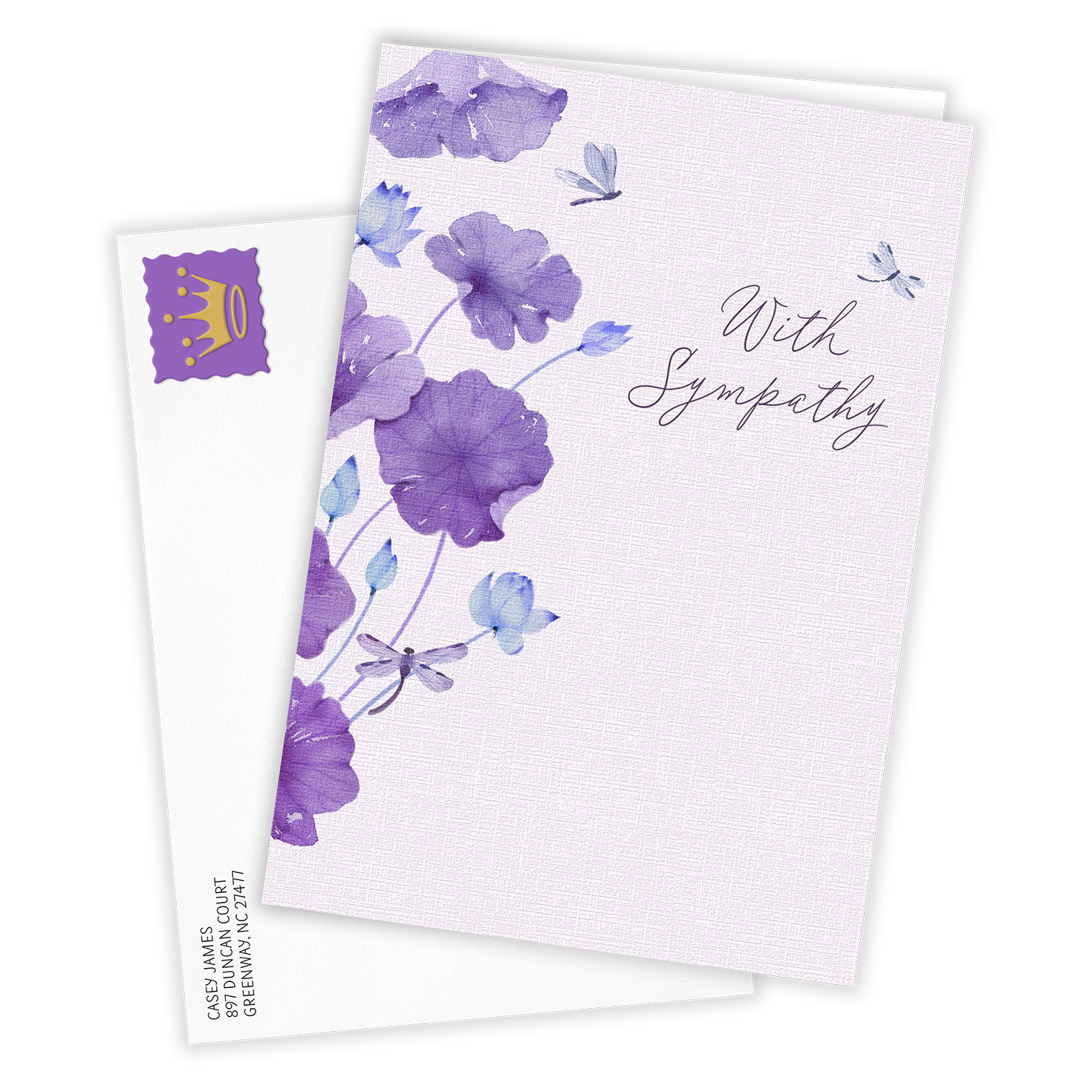 God's Love and Comfort Personalized Sympathy Card Card Front with Envelope image number 2