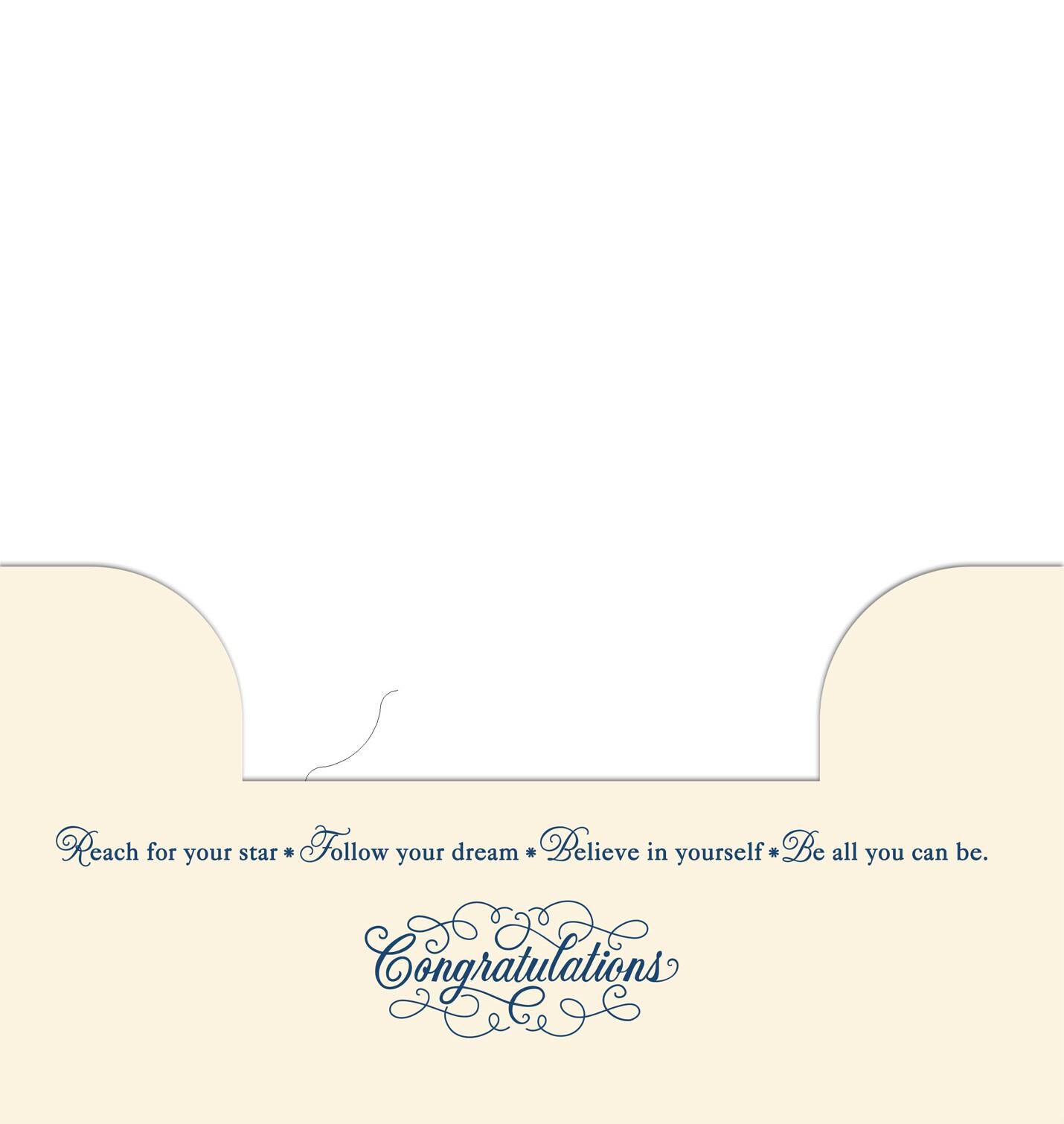 Fancy Blue Graduation Money Holder Card