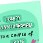 Critter and Hearts on Green Anniversary Card Card Front Detail image number 4