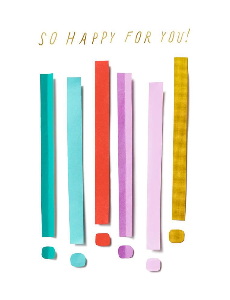 So Happy Exclamation Points Congratulations Card