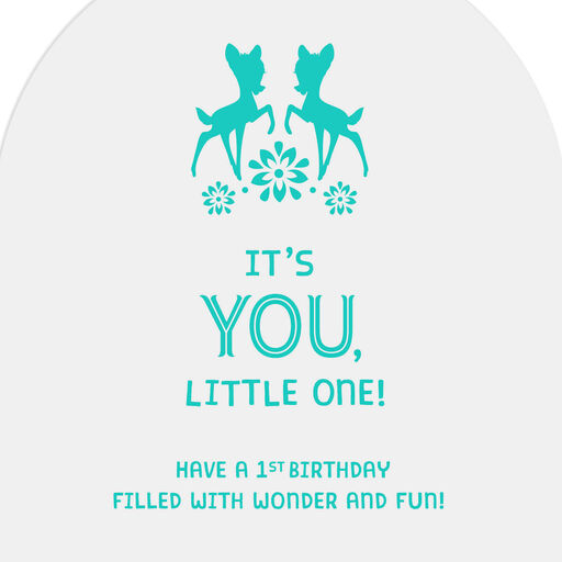 Disney Bambi Blue First Birthday Card, 