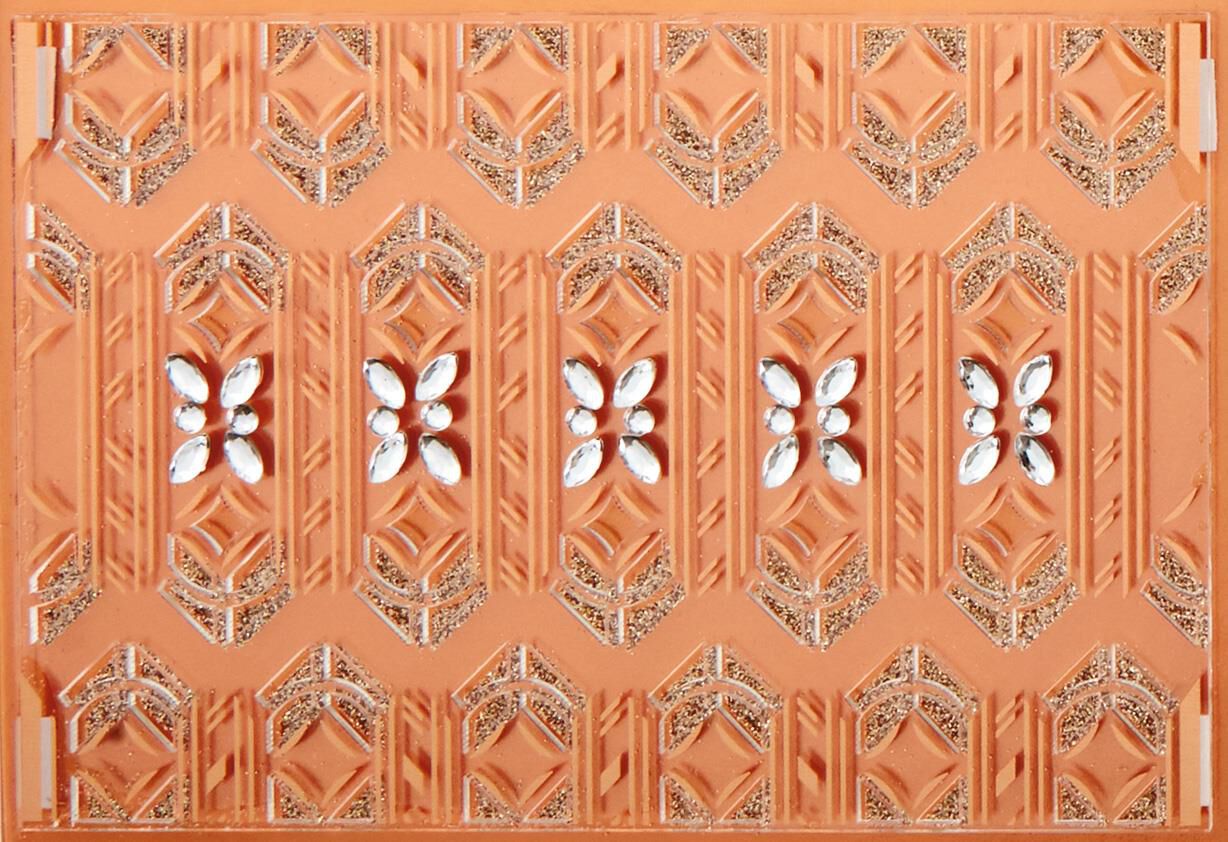 Art Deco Orange Blank Card