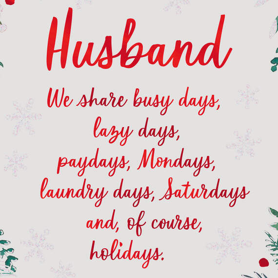 Sharing All My Days With You Christmas Card for Husband, , large image number 4