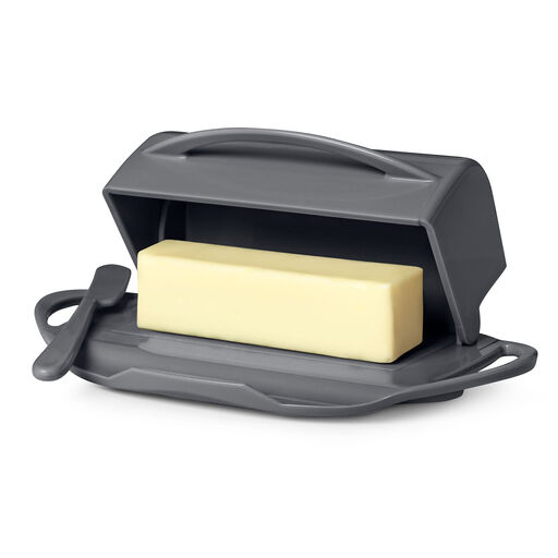 Gray Butterie Flip-Top Butter Dish, 