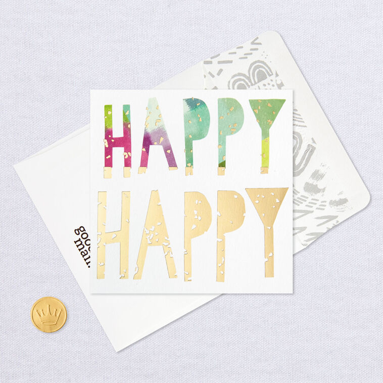 Confetti Happy Happy Birthday Card, , large image number 5