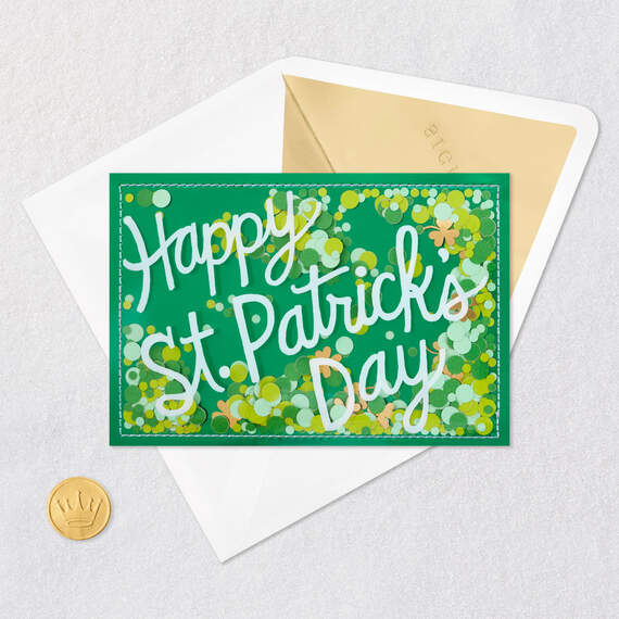 Shamrock Confetti St. Patrick's Day Card, , large image number 5