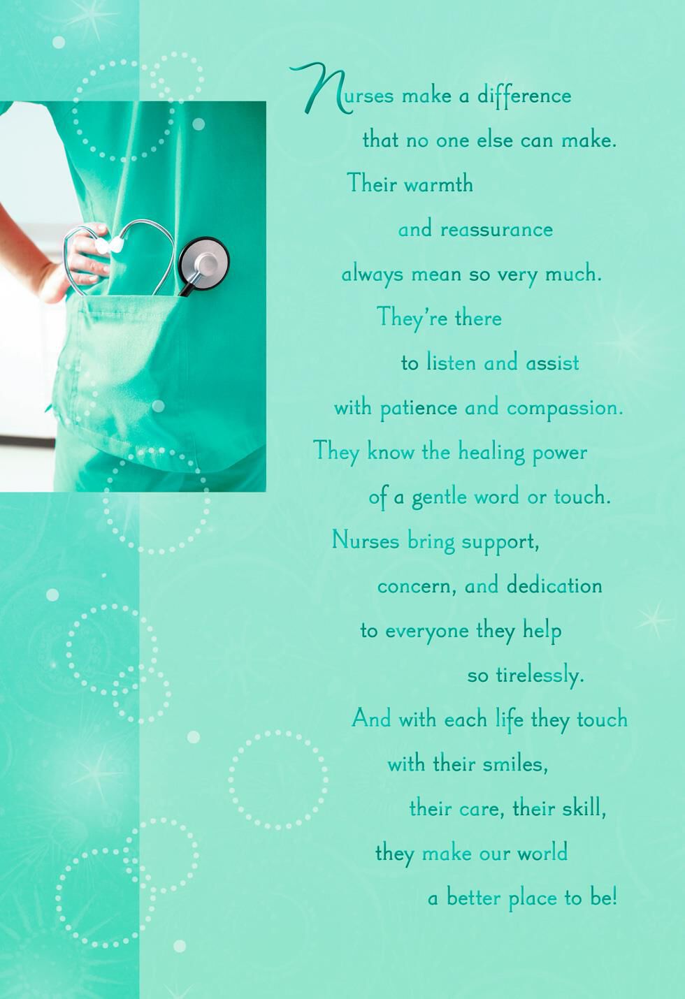 Blue Scrubs Nursing Graduation Card