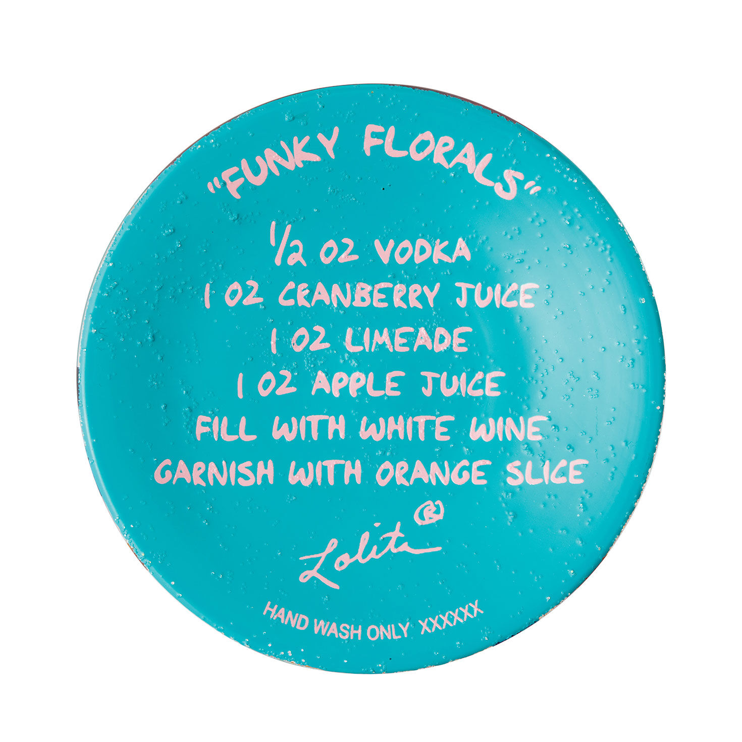 Lolita Funky Florals Handpainted Wine Glass, 15 oz., , large image number 4