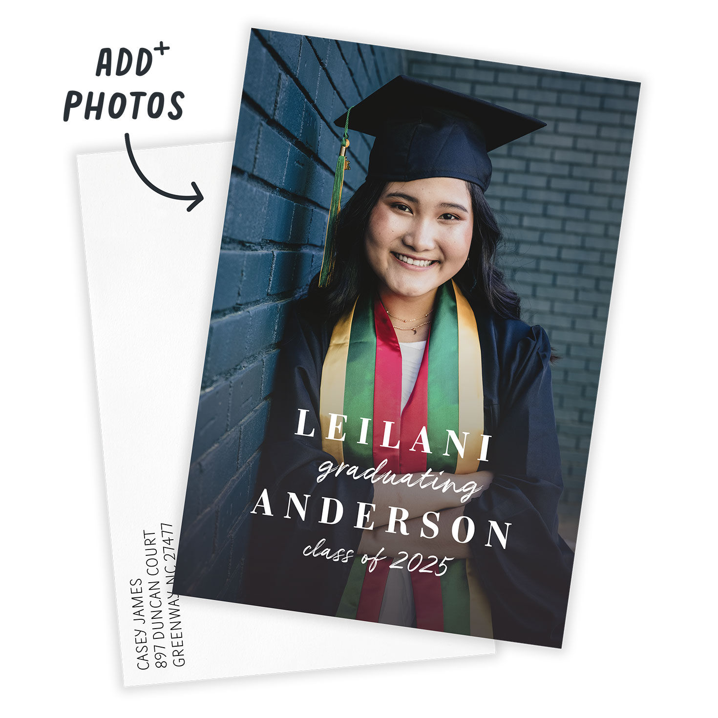 Graduating Class of 2025 Full-Bleed Photo Graduation Announcement, , large image number 2
