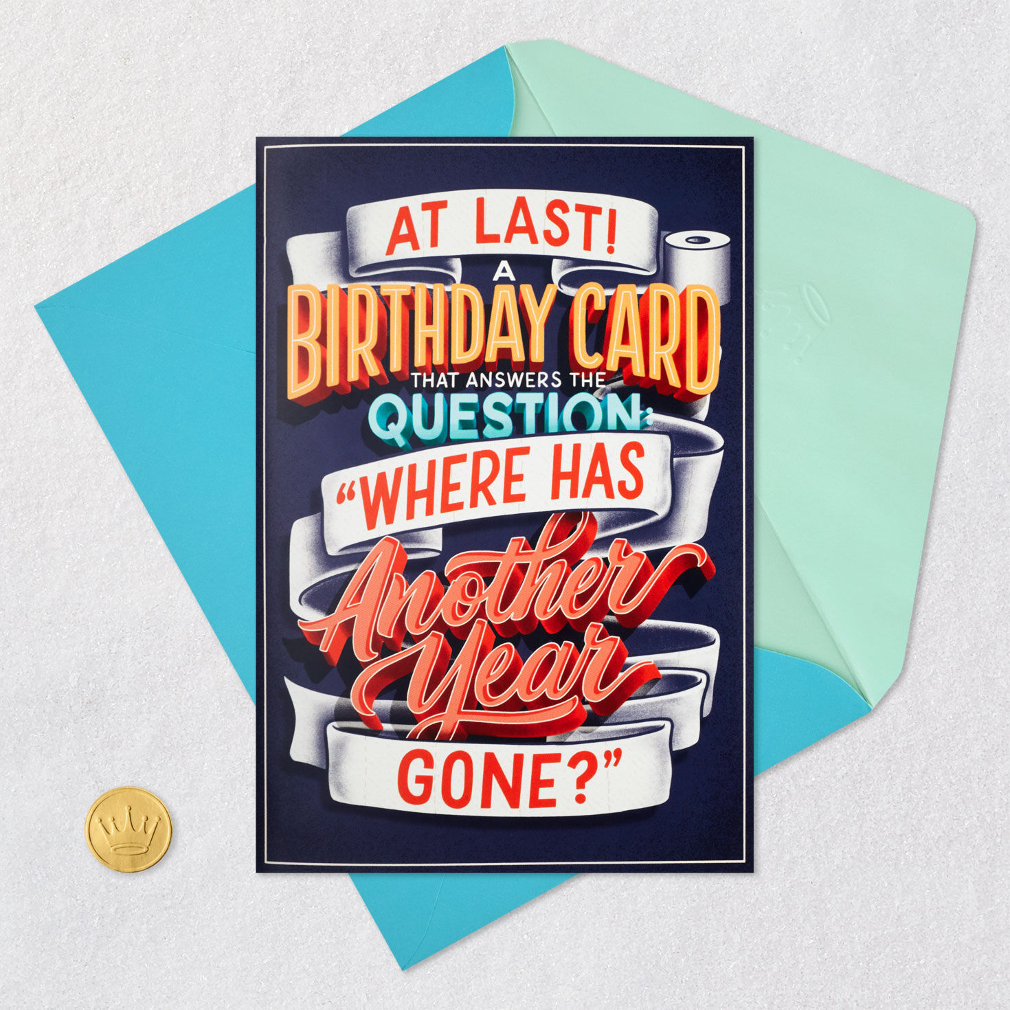 Flushing Toilet Birthday Card With Sound Card Front with Envelope and Gold Seal image number 5