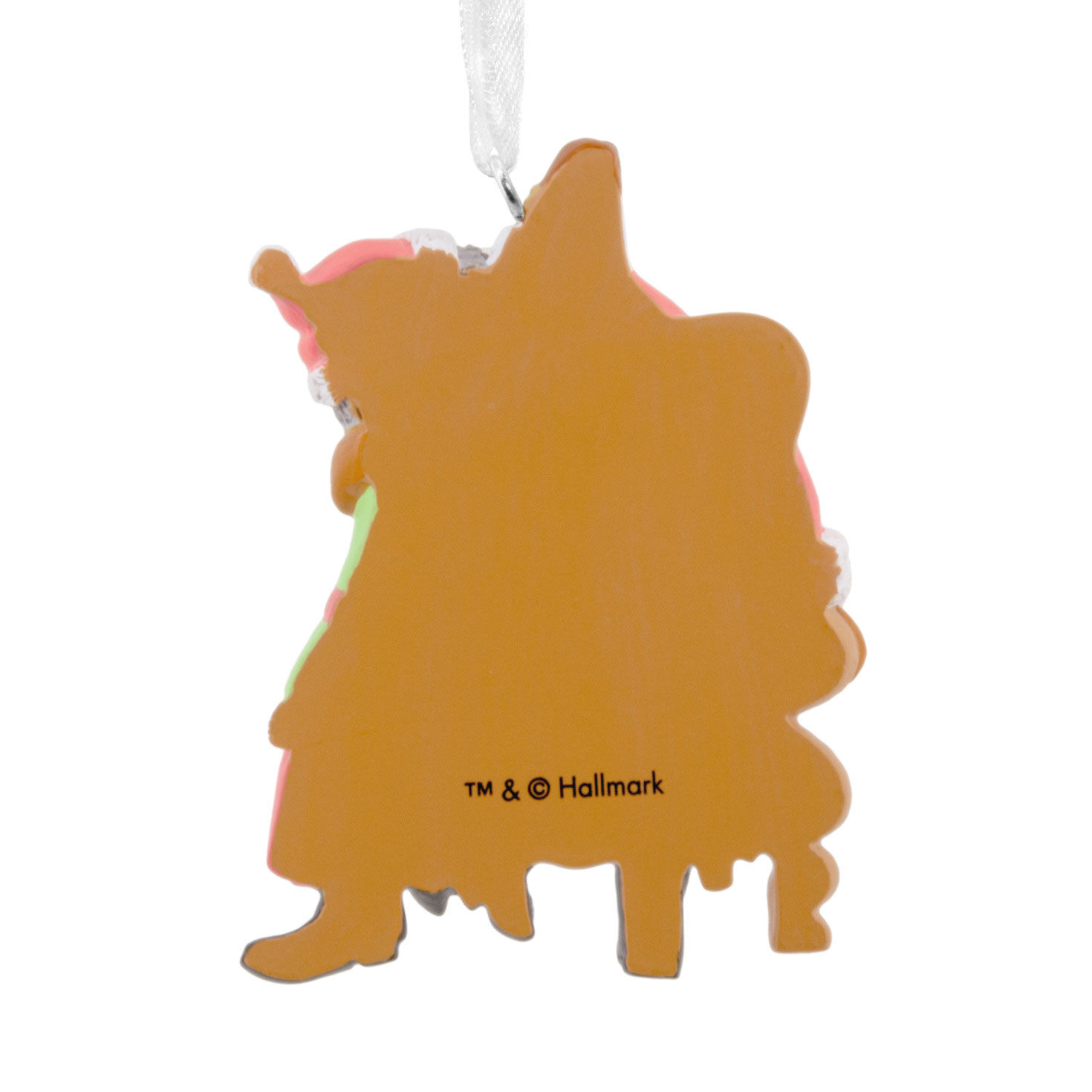 Mahogany Santa and Mrs. Claus Christmas Ornament back image number 6