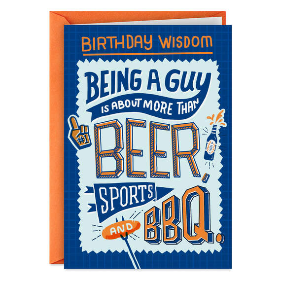 Being a Guy Funny Birthday Card for Him