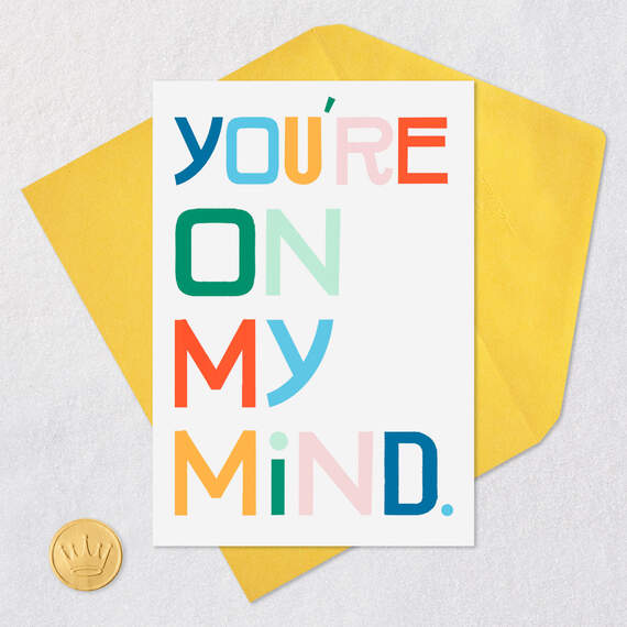 You're On My Mind Funny Thinking of You Card, , large image number 5