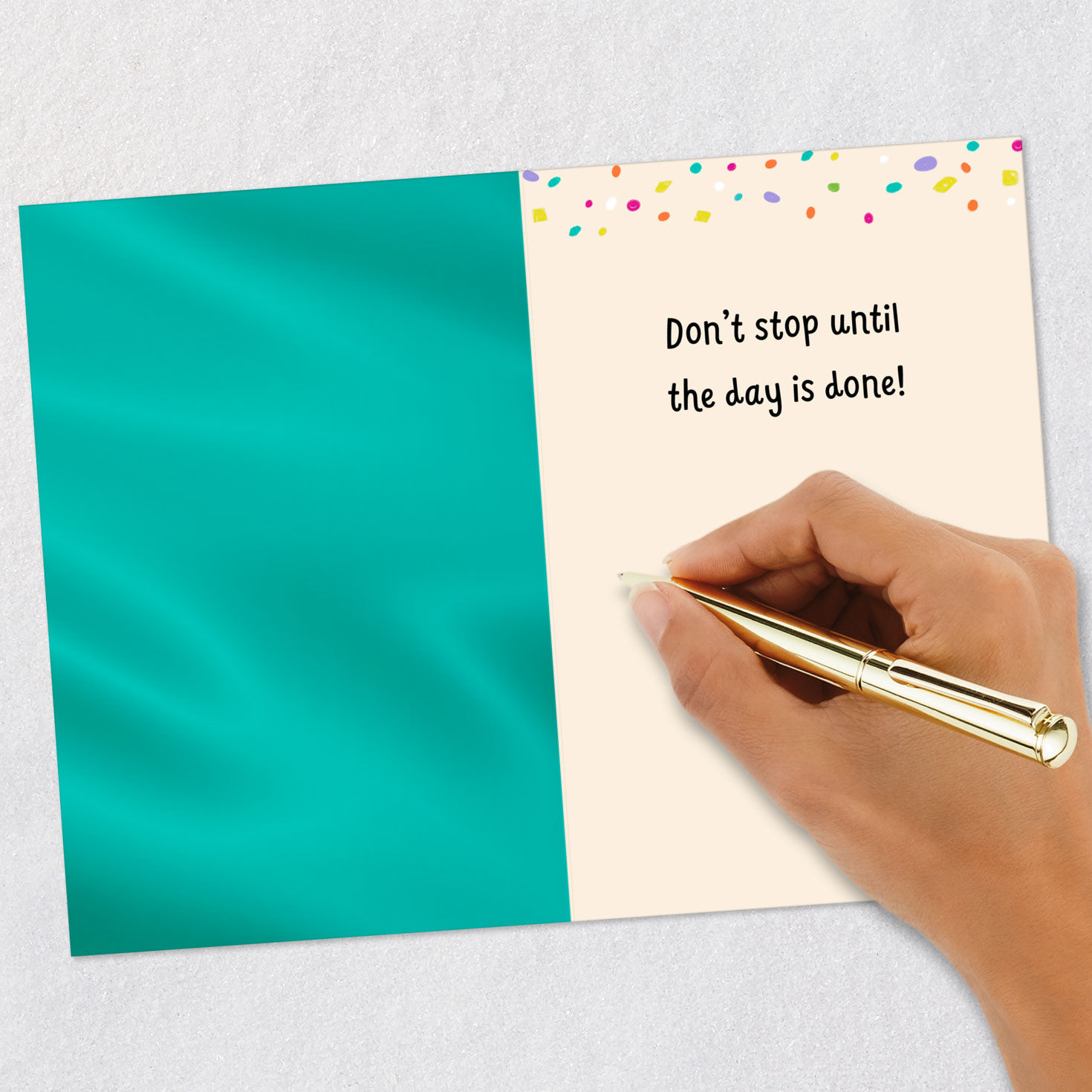 Letter Characters on Trampoline Kids Birthday Card Signing card image number 6