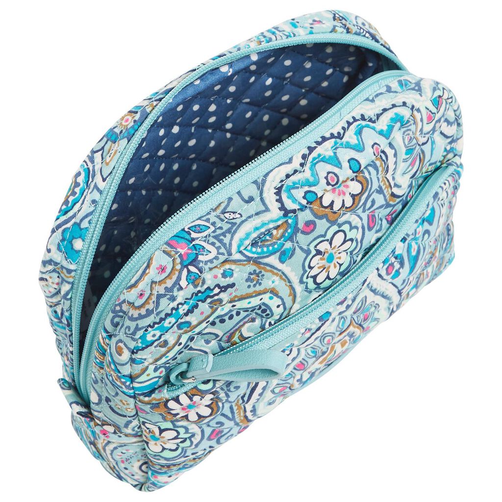 Vera Bradley Iconic Medium Cosmetic Bag In Daisy Dot Paisley
