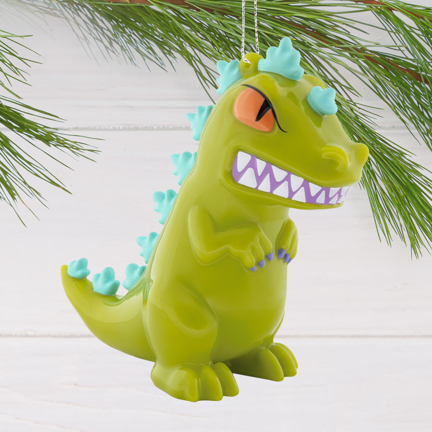 Rugrats TV Show Dinosaur Christmas Ornament hanging on tree image number 2
