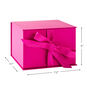 7.2" Solid Hot Pink Large Square Gift Box, Hot Pink, large image number 3