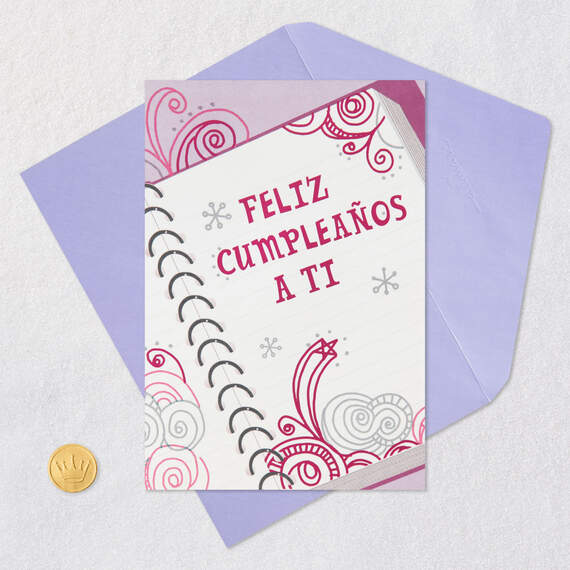 Sweet and Clever Spanish-Language Birthday Card For Girl, , large image number 5
