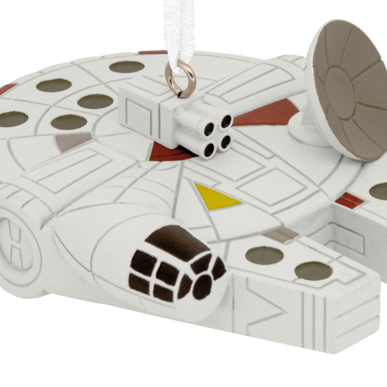 Millennium Falcon Christmas Ornament closeup view image number 5