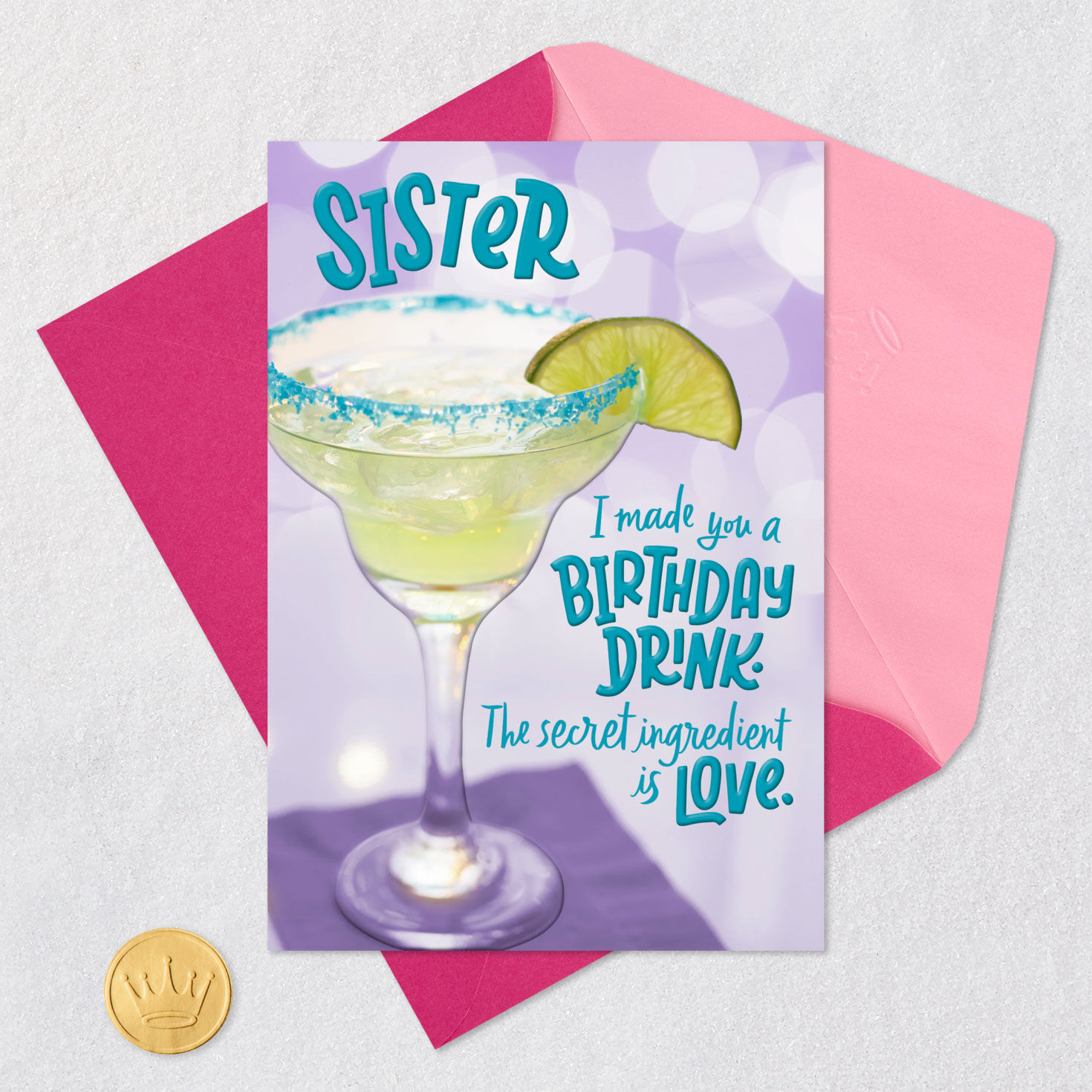 Made You a Drink You'll Love Funny Birthday Card for Sister, , large image number 5