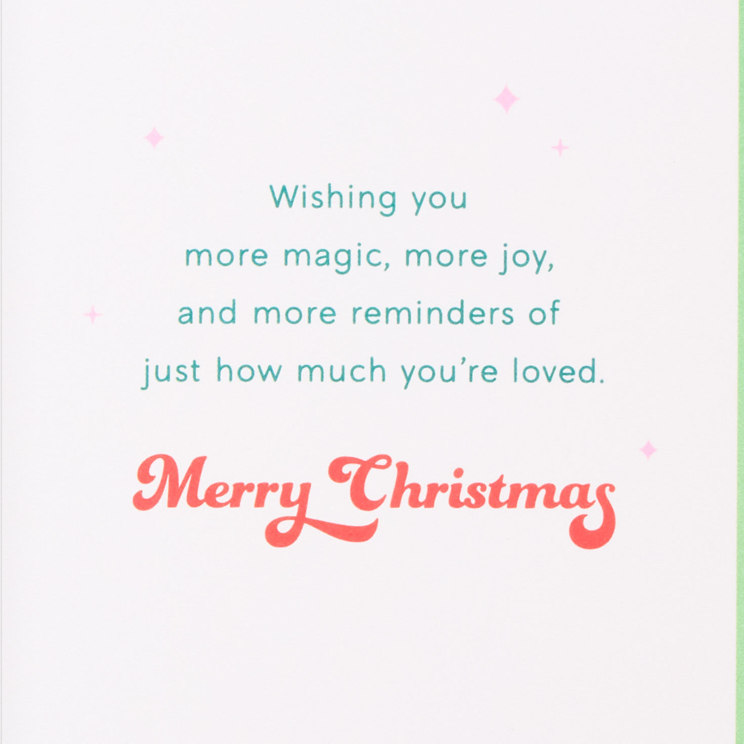 Pink Red Green Stacked Gifts Christmas Card Sentiment image number 2