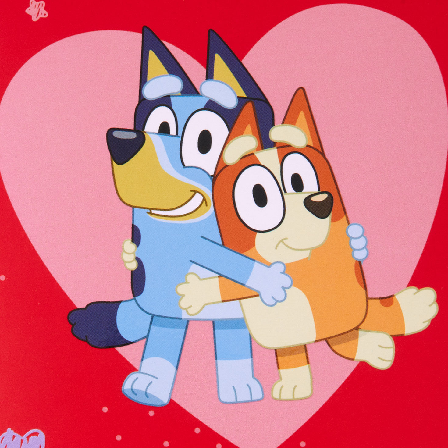 Bingo and Bluey Kids Valentine's Day Card With Music Card Front Detail image number 5