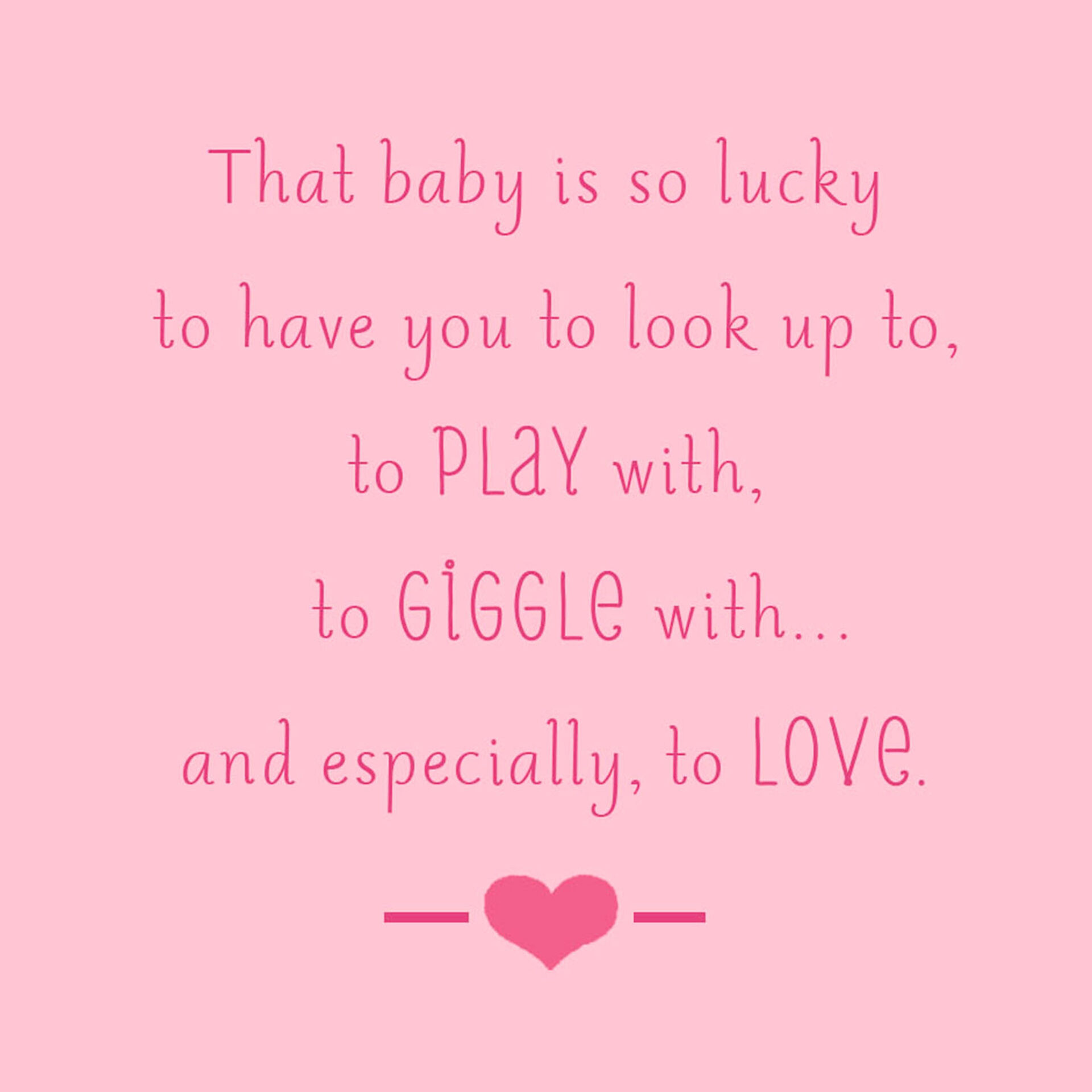 So Lucky to Have You Baby Congratulations Card for Big Sister