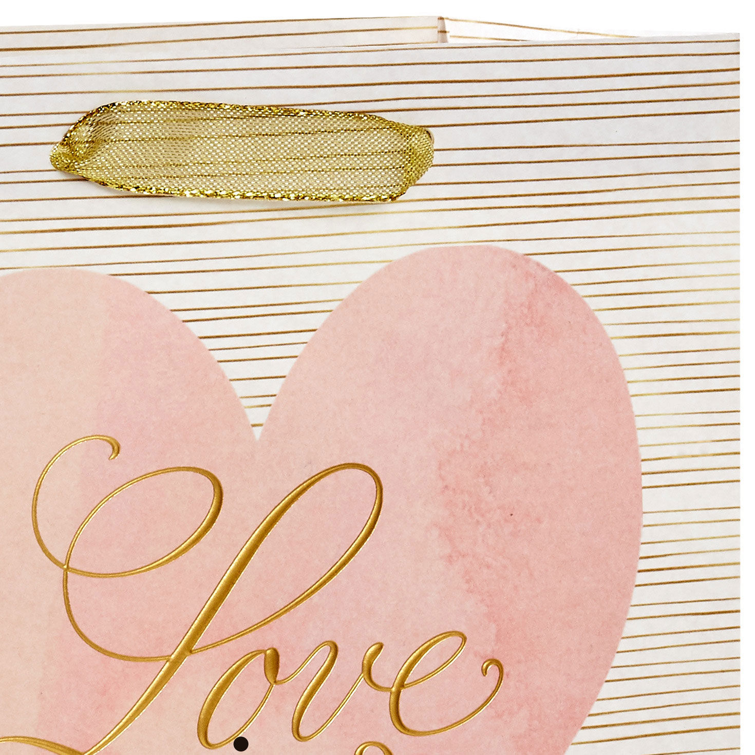 Hearts and Love Medium Gift Bag Handle Detail image number 4